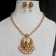 Handmade Brass Metal Jewellery Lakshmi Pendant Set